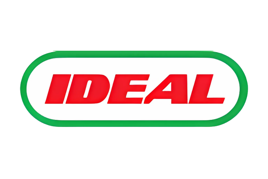 Logo IDEAL Italy, produsen sprayer pertanian profesional dengan teknologi penyemprotan presisi tinggi untuk perkebunan.