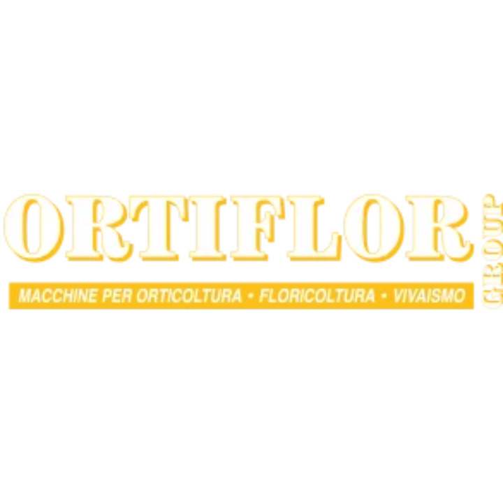 Logo Ortiflor Italy, spesialis mesin pengolah tanah berbatu seperti stone burier untuk persiapan lahan tanam.