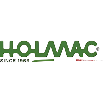 Logo Holmac Italy, pemimpin global dalam produksi mesin pemindah pohon profesional untuk proyek transplantasi pohon.